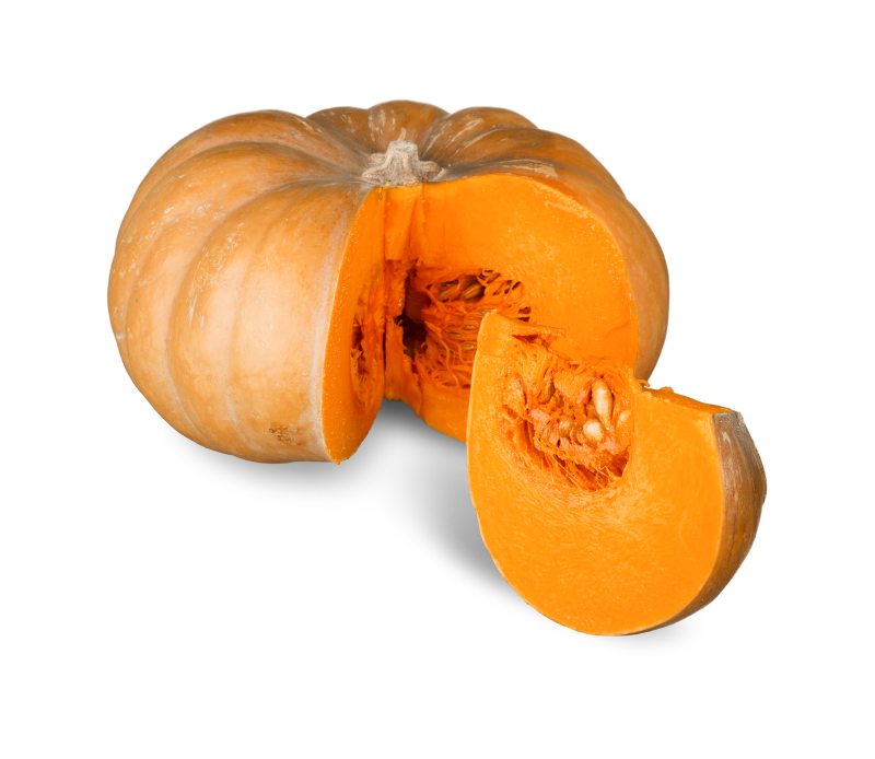 Pumpkin, leaves and seeds